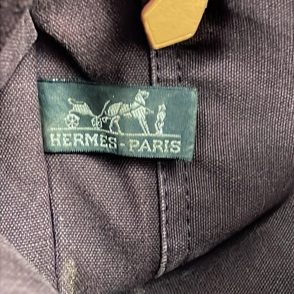 Hermes Paris Fourre Tout Burgundy Canvas Small Tote Bag Designer - Picture 15 of 17